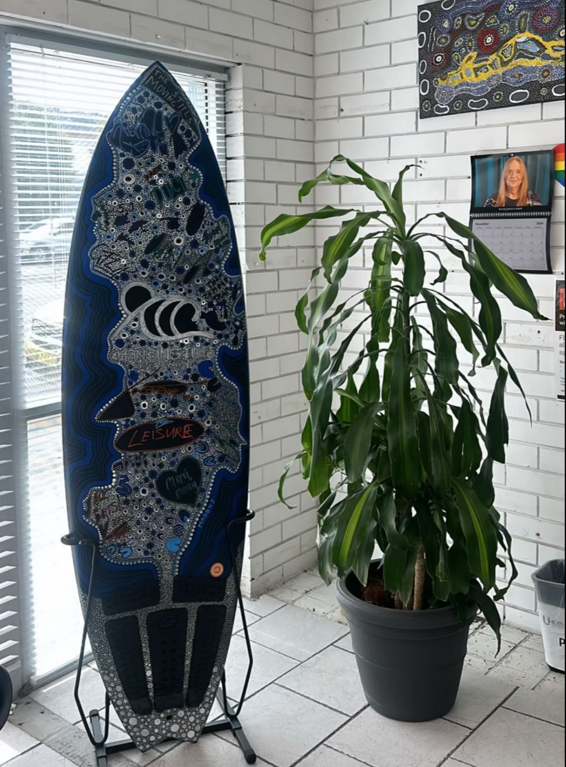 Painted Surfboard - Creative Kooks collaboration