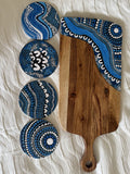 Tidal Serving Board & Coaster set
