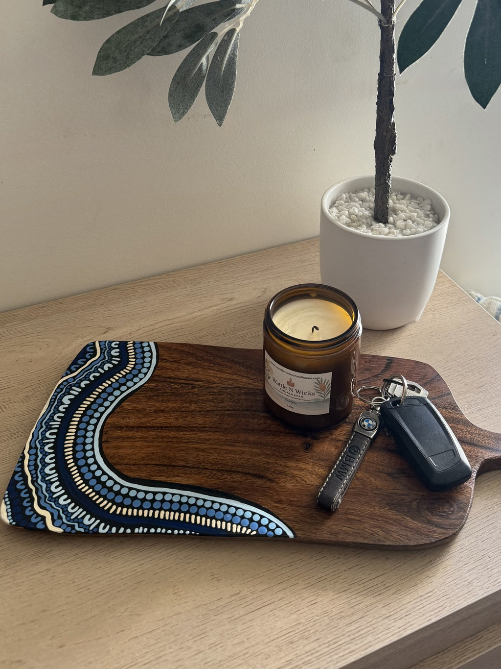 Tidal Pathways Serving Board & Coaster Set