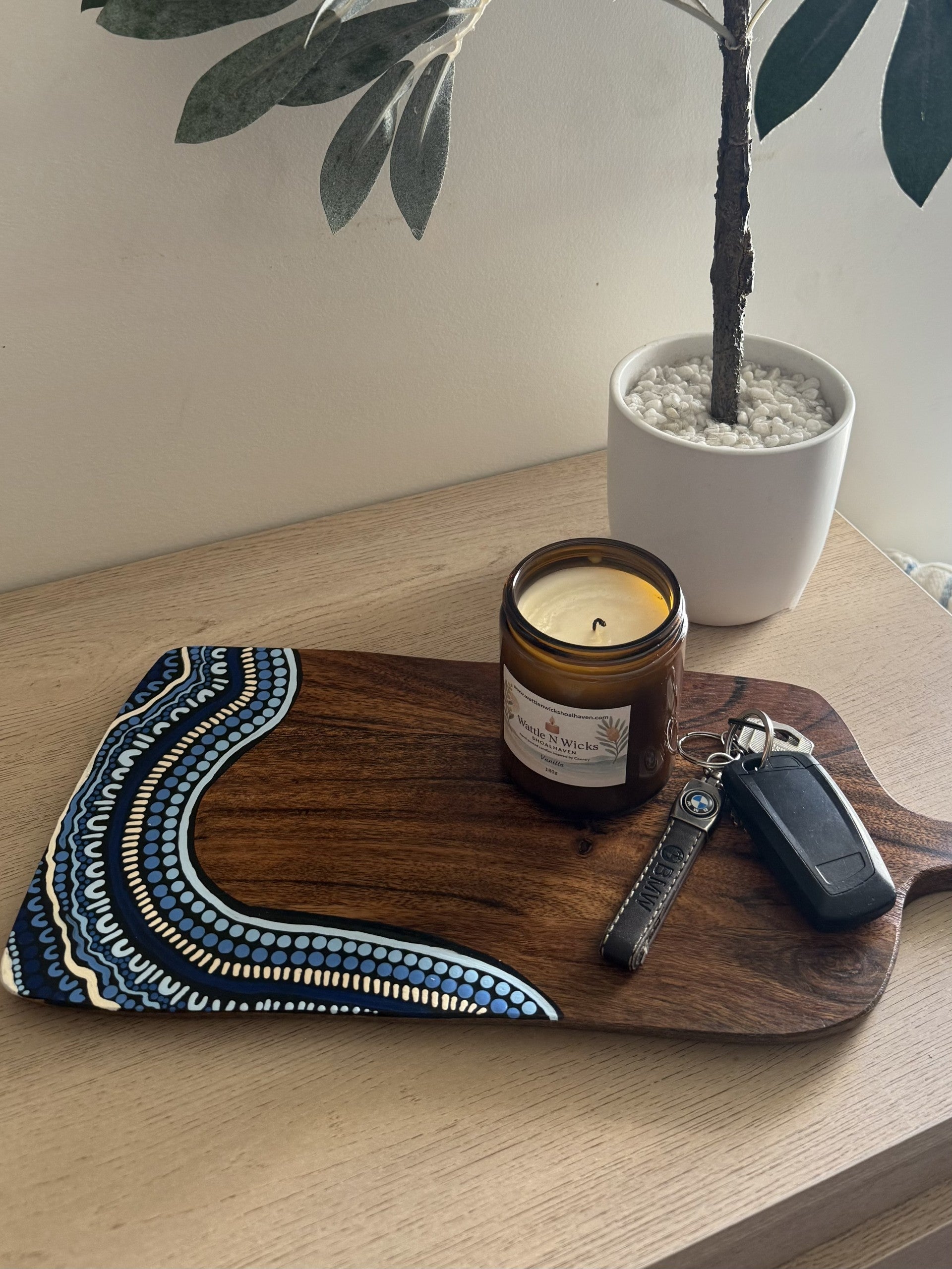 Tidal Pathways Serving Board & Coaster Set
