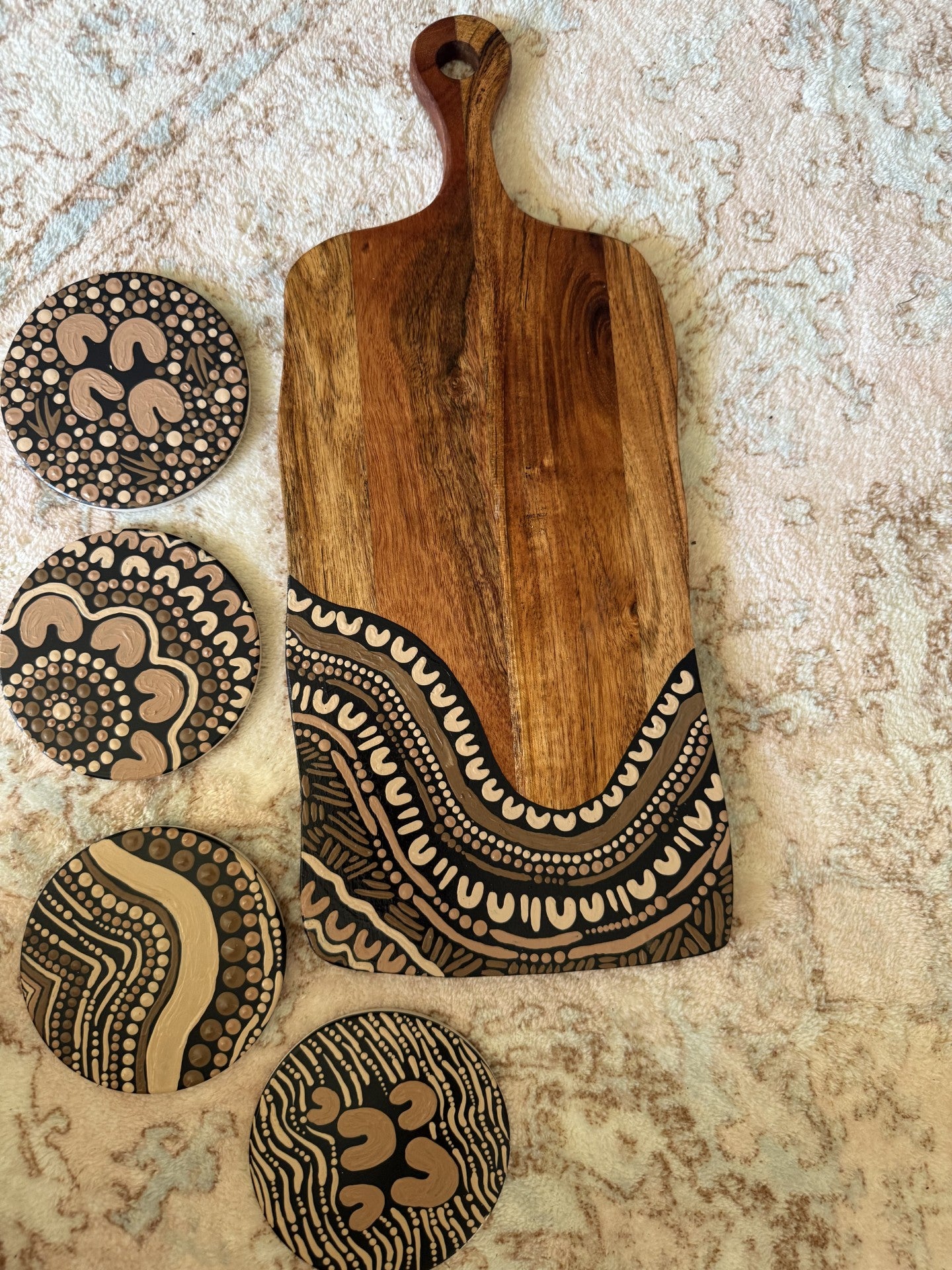 Connecting Serving Board & Coaster Set